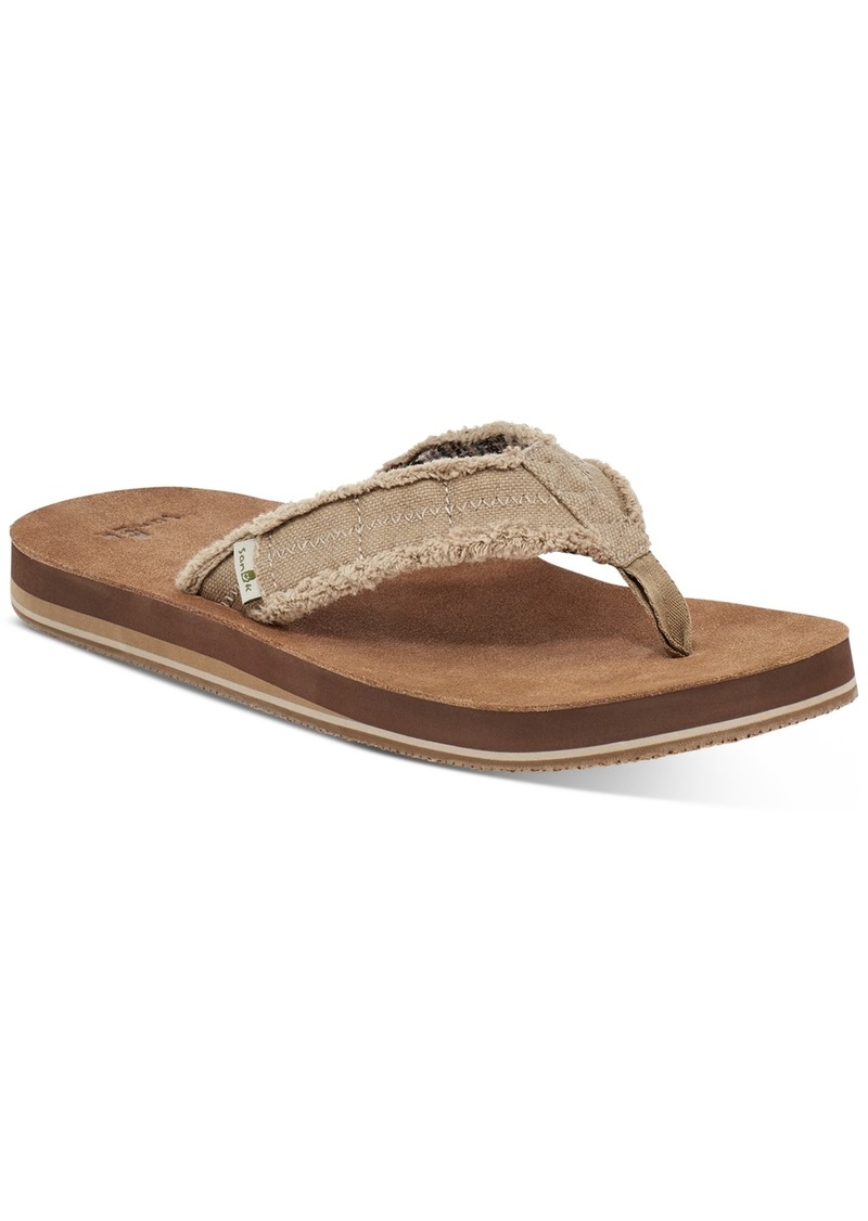 Sanuk Men's Frayed Blanket Strap Flip-Flop Sandals - Natural