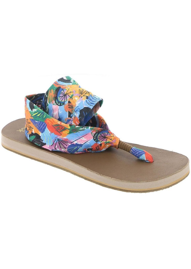 Sanuk Sling ST x PPF Womens Printed Casual Thong Sandals