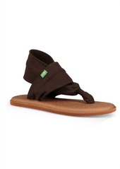 Sanuk Women Yoga Sling 2 Metallic Lx Sandal In Chocolate Brown/metallic Bronze