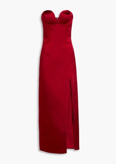 Sara Battaglia - Strapless satin maxi dress - Red - IT 44