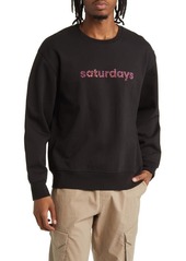 Saturdays NYC Bowery Cheetah Logo Graphic Sweatshirt