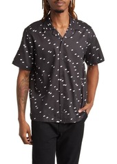 Saturdays NYC Canty Light Reflection Geo Print Short Sleeve Button-Up Shirt