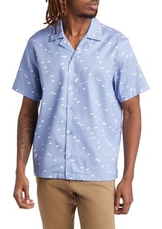 Saturdays NYC Canty Light Reflection Geo Print Short Sleeve Button-Up Shirt
