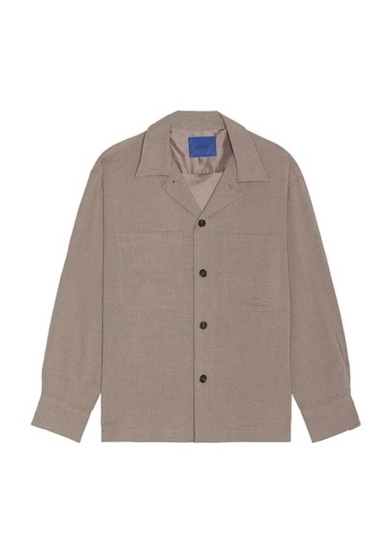 SATURDAYS NYC Driessen Wool Gabardine Overshirt