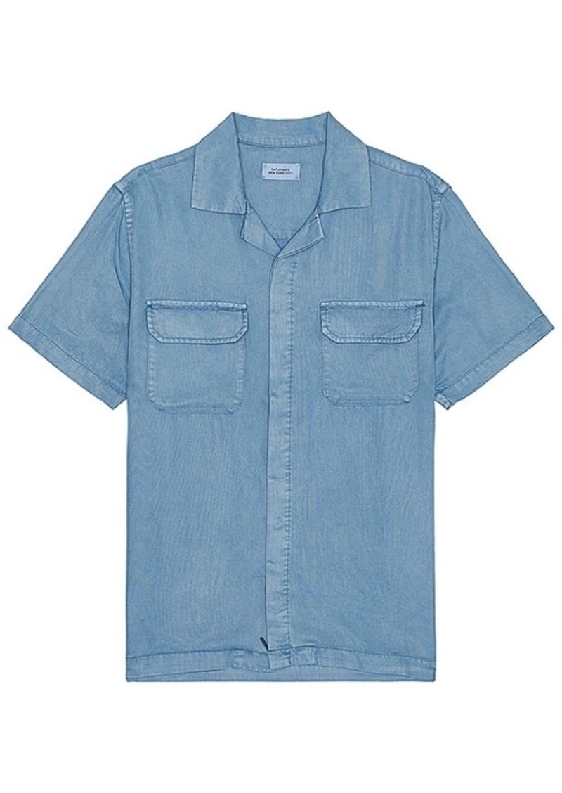 SATURDAYS NYC Gibson Pigment Dyed Short Sleeve Shirt