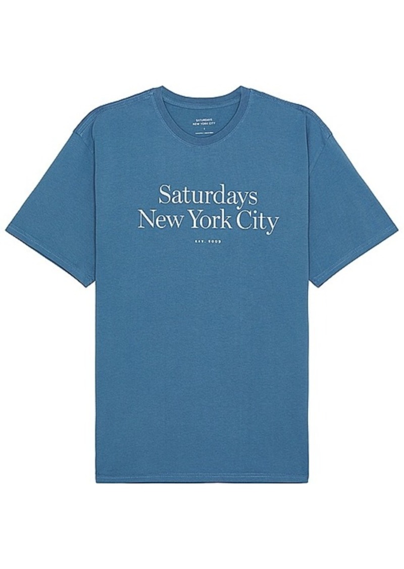 SATURDAYS NYC Miller Standard Short Sleeve Tee