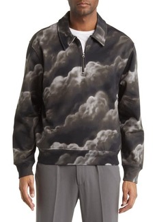 Saturdays NYC Mott Cloudscape Quarter Zip Sweatshirt