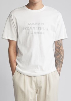 Saturdays NYC Reverse NYC Division Standard Cotton Graphic T-Shirt