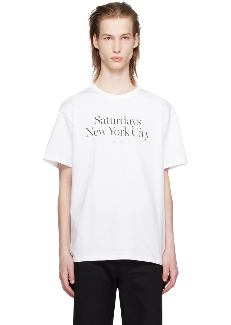 Saturdays NYC White Miller T-Shirt