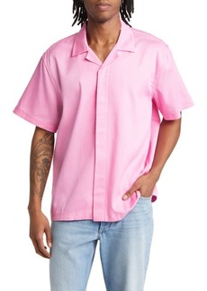 Saturdays NYC York Short Sleeve Lyocell & Cotton Button-Up Camp Shirt