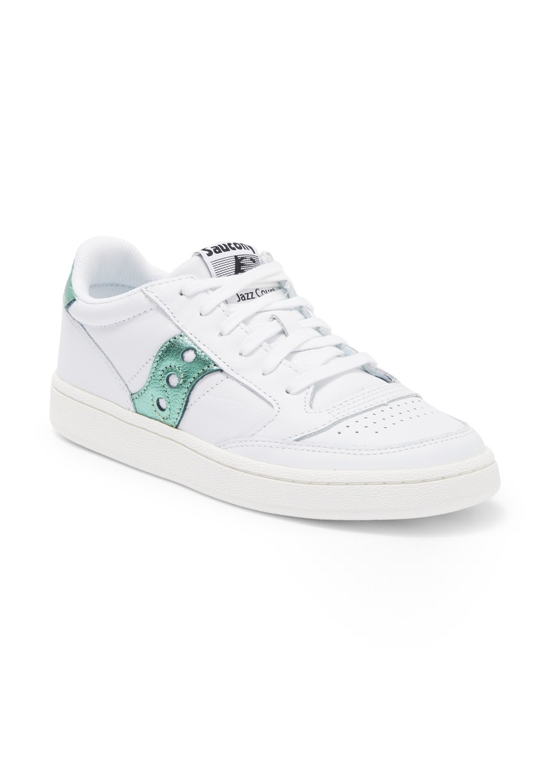 Saucony Jazz Court Low Top Sneaker in White/Green at Nordstrom Rack