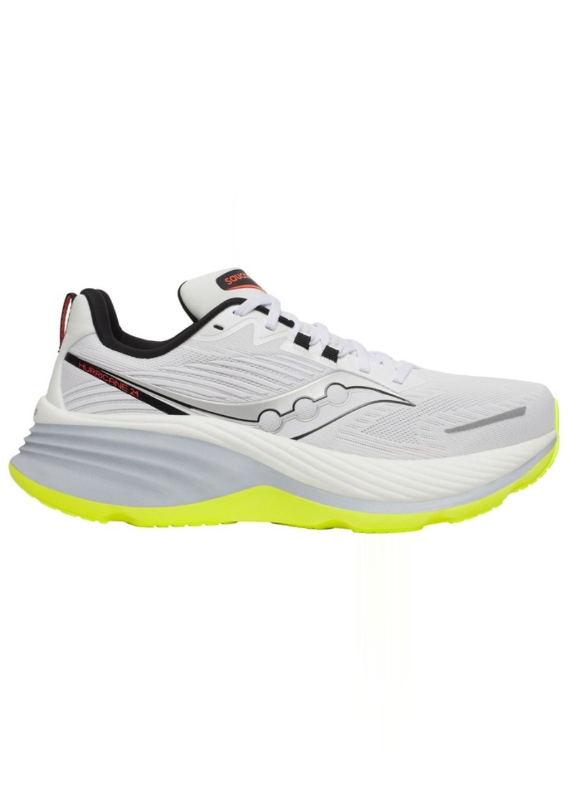 Saucony Men's Hurricane 24 Running Shoes, Size 8, White