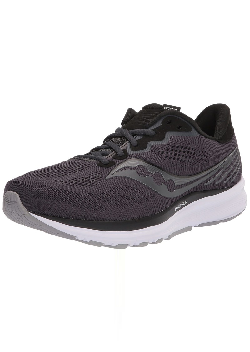 Saucony Men's Ride 14 Running Shoe CHARCOAL/BLACK  Medium