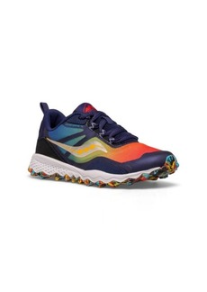Saucony Peregrine 12 Shield Water Repellent Hiking Sneaker in Blue/Red/Yellow at Nordstrom