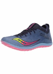 Saucony Women's Havok XC 2 Flat Running Shoe Blue/Citron/VIZ Pink