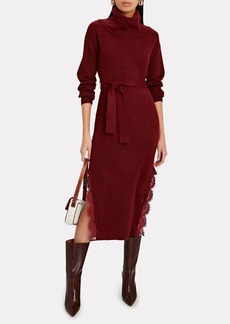 Saylor Gwyneth Sweater Dress In Burgundy