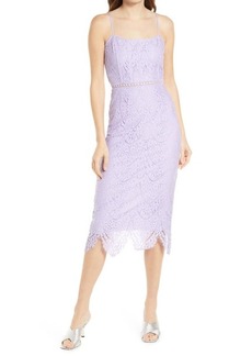 Saylor Eizelle Sleeveless Lace Dress in Lavender at Nordstrom