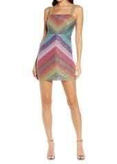Saylor Kourtney Stripe Body-Con Dress in Rainbow Stripe at Nordstrom