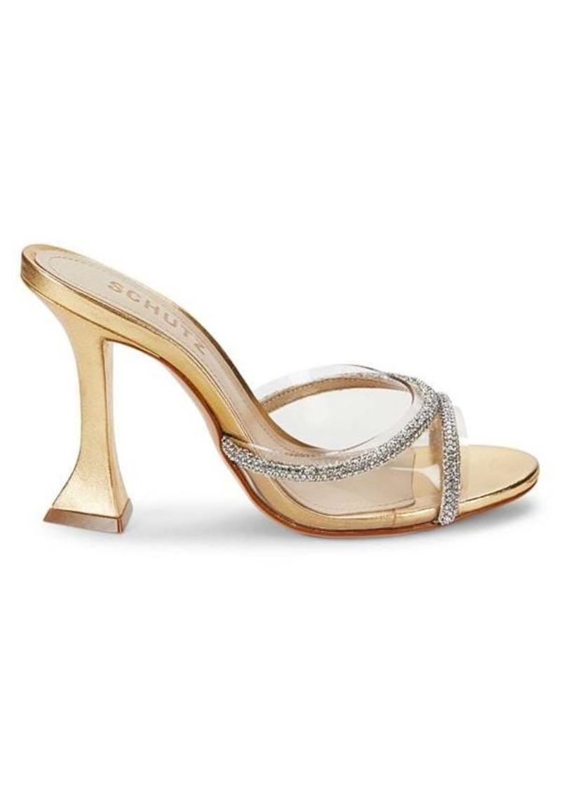 SCHUTZ Aileen Rhinestone Heel Sandals