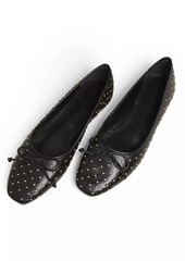 SCHUTZ Arissa Studded Leather Ballet Flats