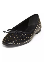 SCHUTZ Arissa Studded Leather Ballet Flats