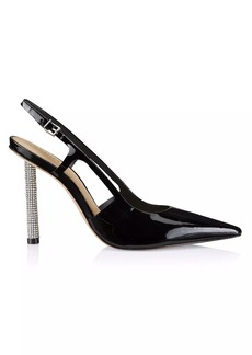 SCHUTZ Boris 64MM Crystal-Embellished Patent Leather Pumps