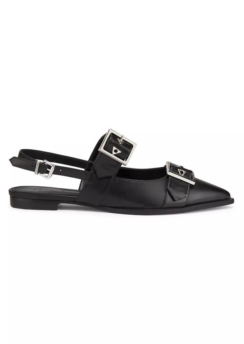 SCHUTZ Darla Sling Leather Flats