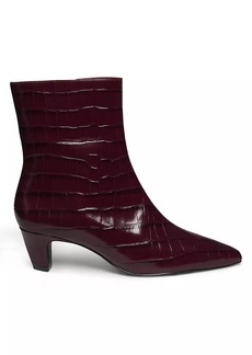 SCHUTZ Dellia 65MM Crocodile-Embossed Leather Boots