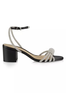 SCHUTZ Jewel 63MM Crystal-Embellished Leather Sandals