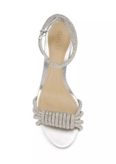 SCHUTZ Jewel 63MM Crystal-Embellished Metallic Leather Sandals