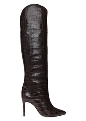 SCHUTZ Julyanne Over-The-Knee Croc-Embossed Leather Boots