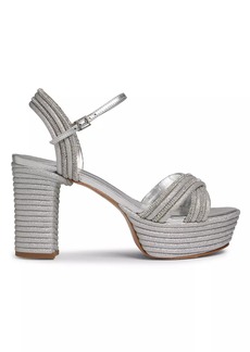 SCHUTZ Latifah Glam 101MM Glitter Platform Sandals