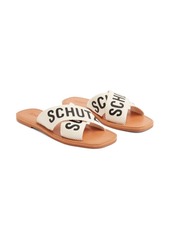 SCHUTZ logo-print straps slides