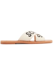 SCHUTZ logo-print straps slides