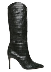 SCHUTZ Maryana Knee-High Croc-Embossed Leather Boots