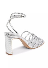 SCHUTZ Rachel 83MM Metallic Leather Sandals