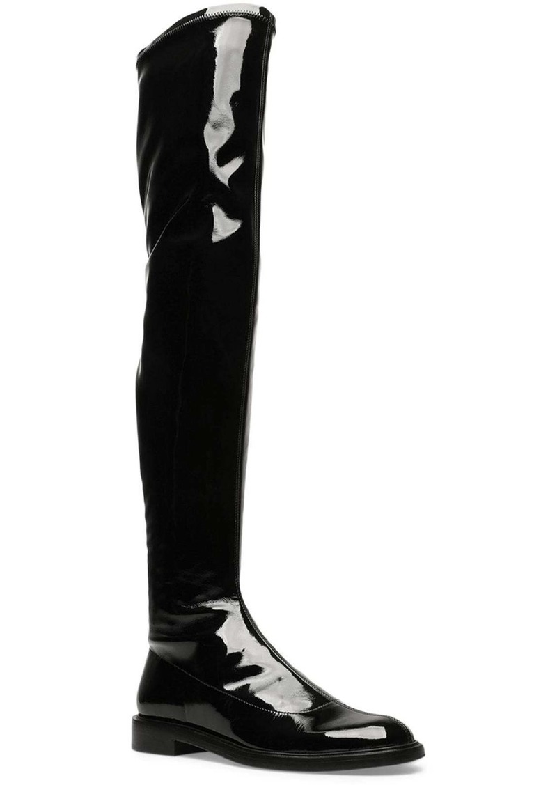 SCHUTZ S-Kaolin Womens Patent Leather Tall Over-The-Knee Boots