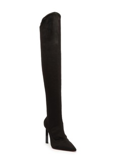 Schutz Benine Up Over the Knee Boot in Black/Natural Calf Hair at Nordstrom