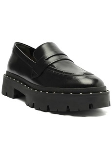Schutz Christie Slip-On Studded Loafers - Black