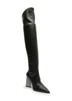 Schutz Cyrus Up Over the Knee Boot in Black/salto at Nordstrom