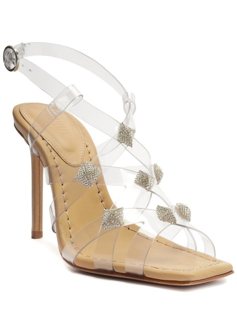 SCHUTZ Georgia Leather-Trim Sandal