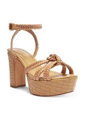 Schutz Women's Kathleen Almond Toe Woven High Heel Platform Sandals