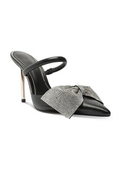 Schutz Women's Milo Pointed Toe Crystal Bow High Heel Pumps