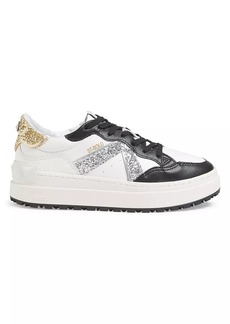 SCHUTZ St. Bold 46MM Leather & Sequined Sneakers