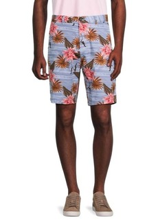 Scotch & Soda Beach Print Flat Front Shorts