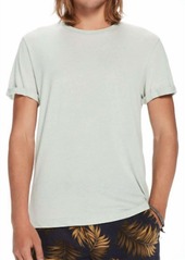 Scotch & Soda Men Burn-Out Tee In Seafoam Green