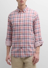 Scotch & Soda Men's Double-Face Plaid Button-Down Shirt