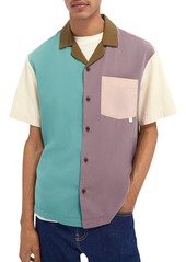 Scotch & Soda Colorblock Short Sleeve Button-Up Shirt