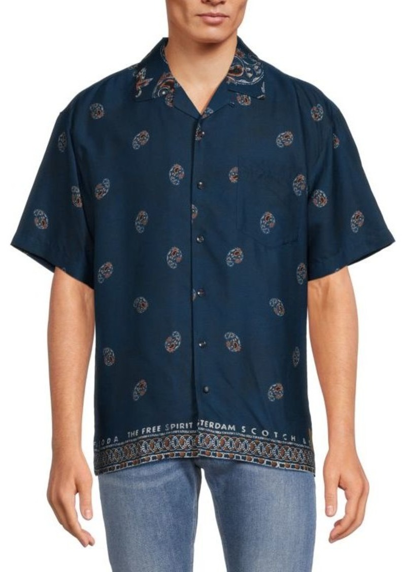 Scotch & Soda Print Camp Shirt