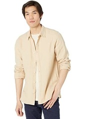 Scotch & Soda Regular Fit - Garment-Dyed Linen Shirt with Sleeve Roll-Up